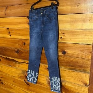 Ann Taylor embroidered jeans size 25